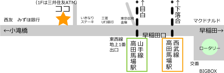 交通案内 パソコン教室パソカレッジ高田馬場駅前 駅チカ1分 新宿区のpcスクール